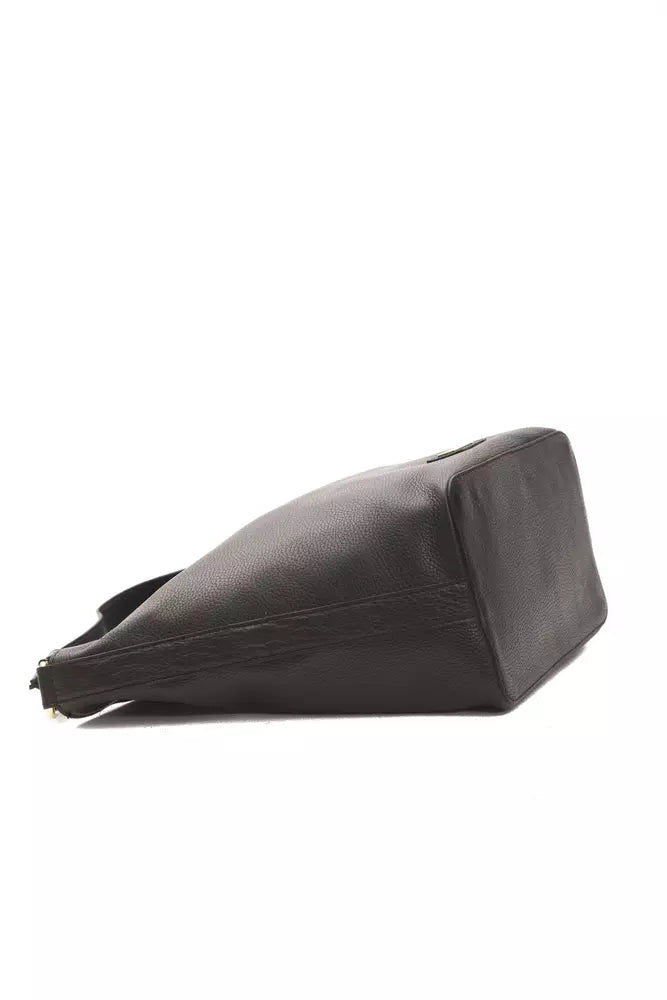 Sac à bandoulière en cuir noir Pompei Donatella pour femme