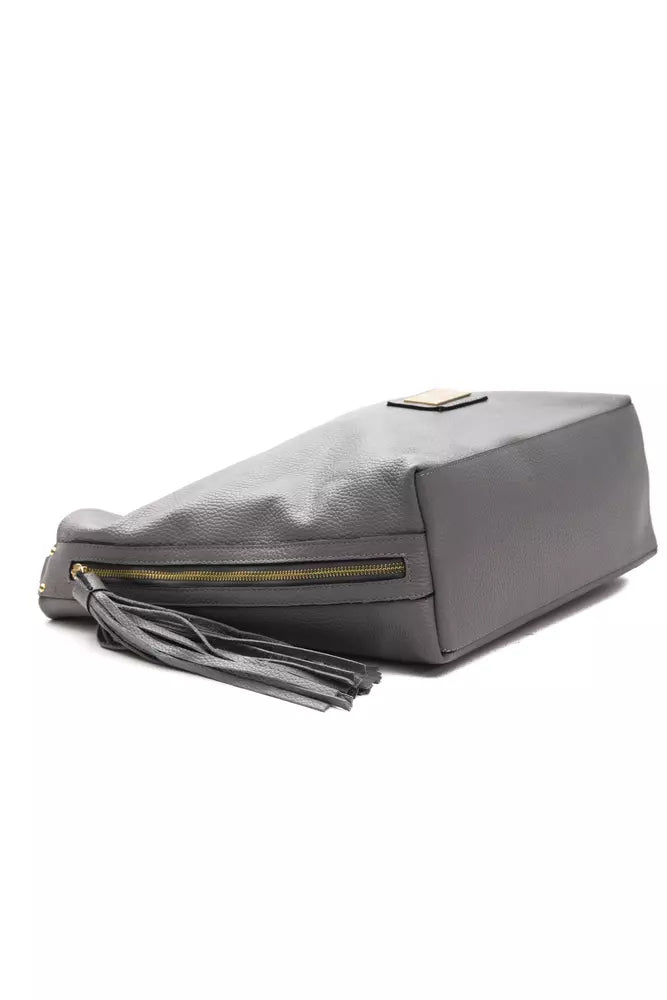 Sac à bandoulière en cuir gris Pompei Donatella pour femme