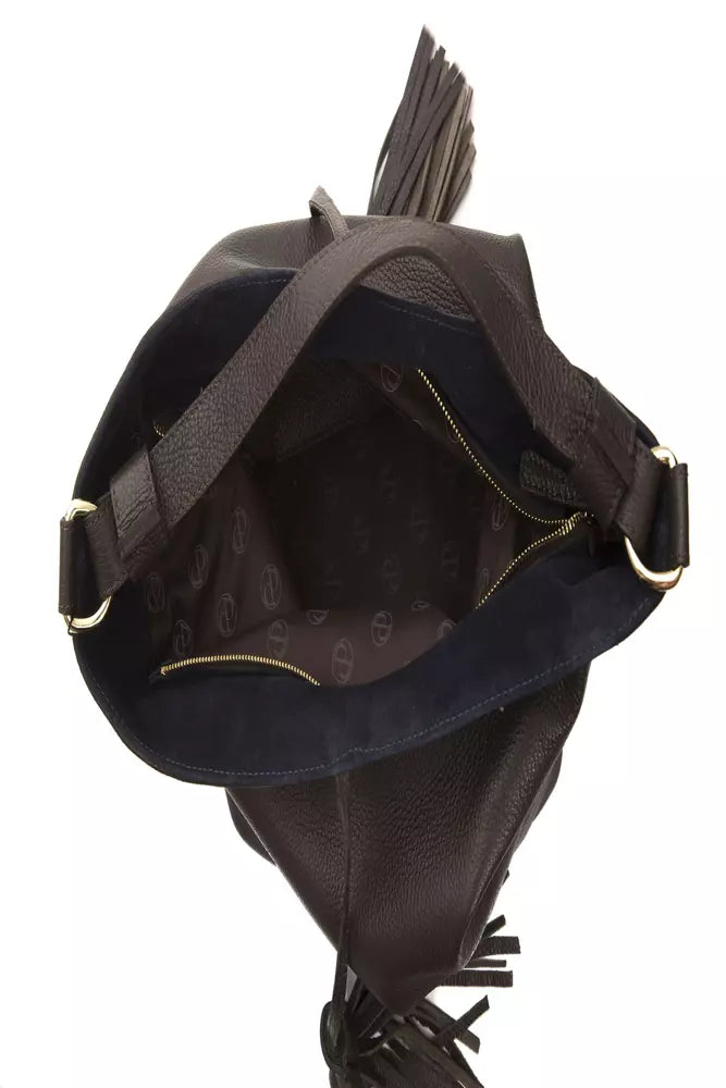 Sac à bandoulière en cuir marron Pompei Donatella pour femme