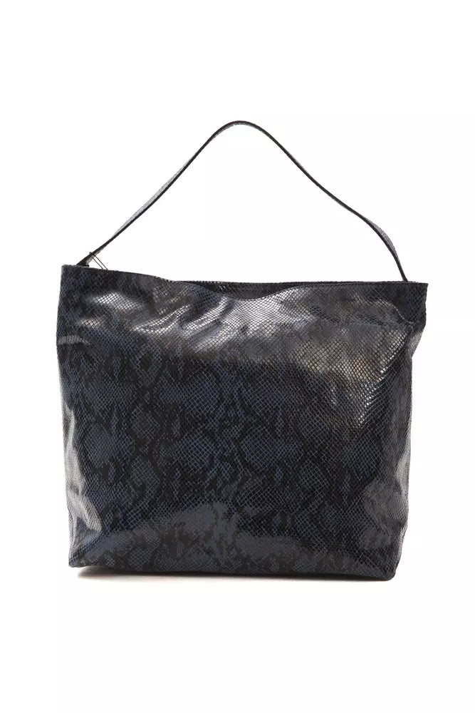 Sac porté épaule en cuir bleu Pompei Donatella pour femme