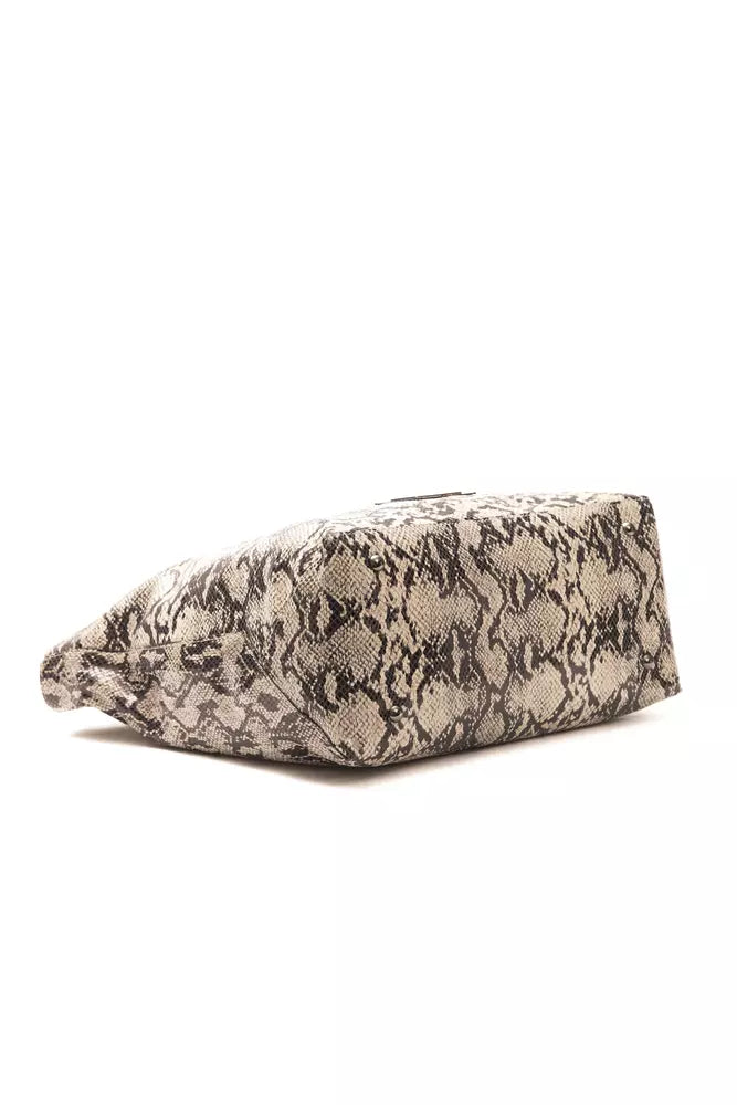 Sac à bandoulière en cuir gris Pompei Donatella pour femme