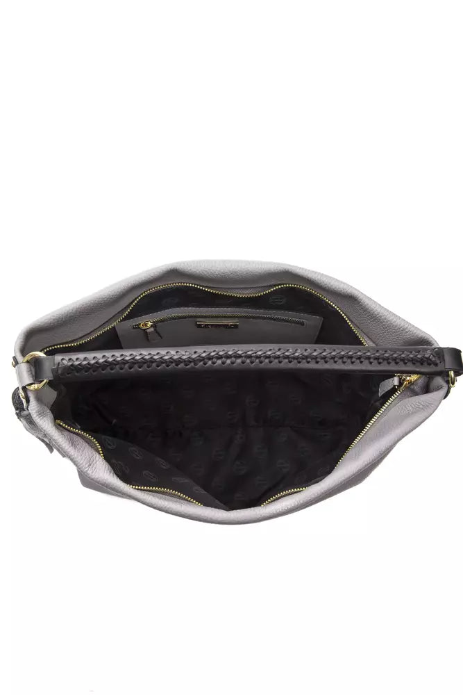 Sac à bandoulière en cuir gris Pompei Donatella pour femme