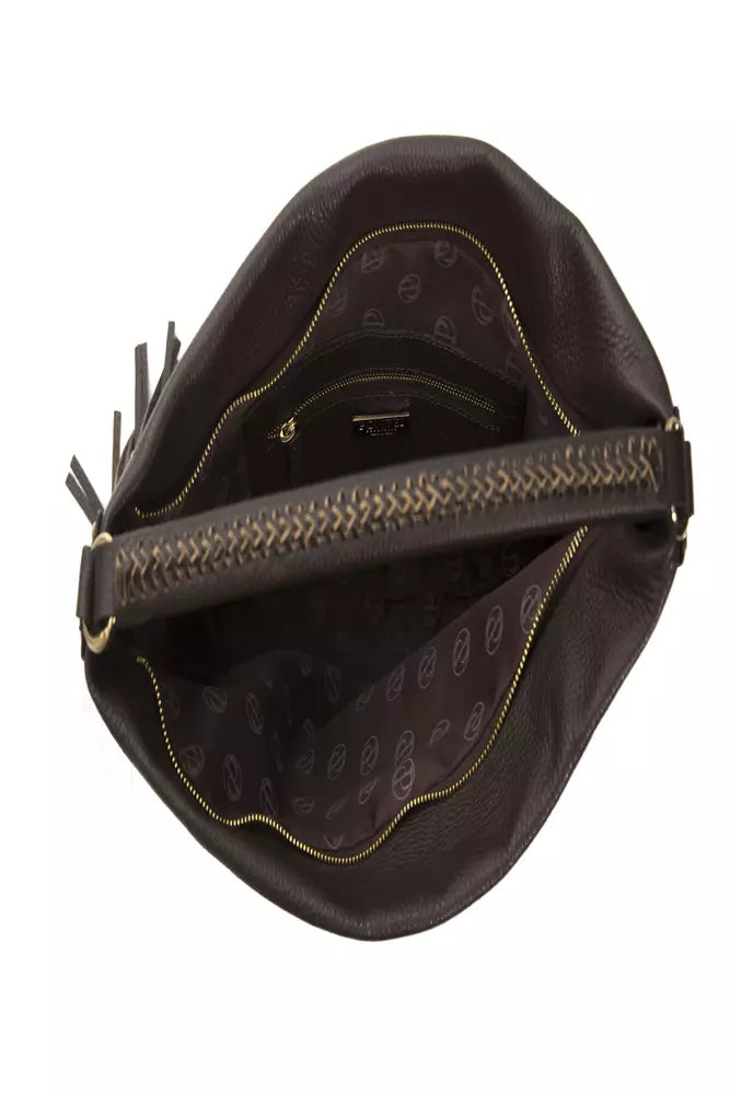 Sac à bandoulière en cuir marron Donatella Pompéi pour femme