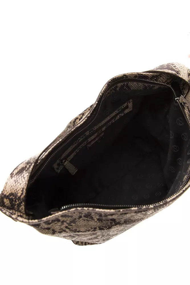 Sac porté épaule en cuir marron Donatella Pompéi pour femme