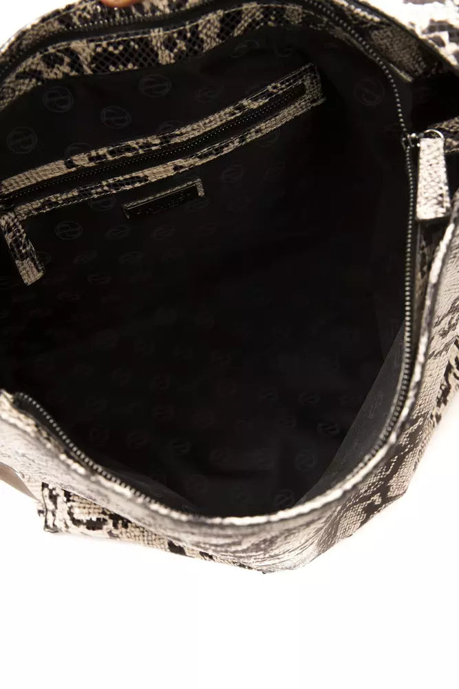 Sac à bandoulière en cuir gris Pompei Donatella pour femme