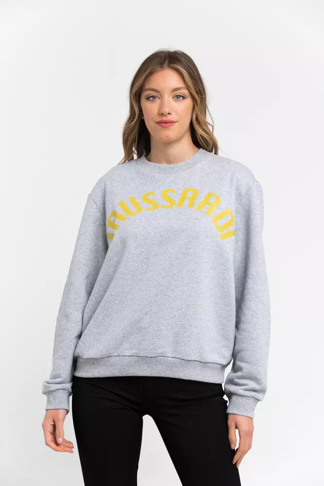 Sweat-shirt Femme Trussardi en Coton Gris