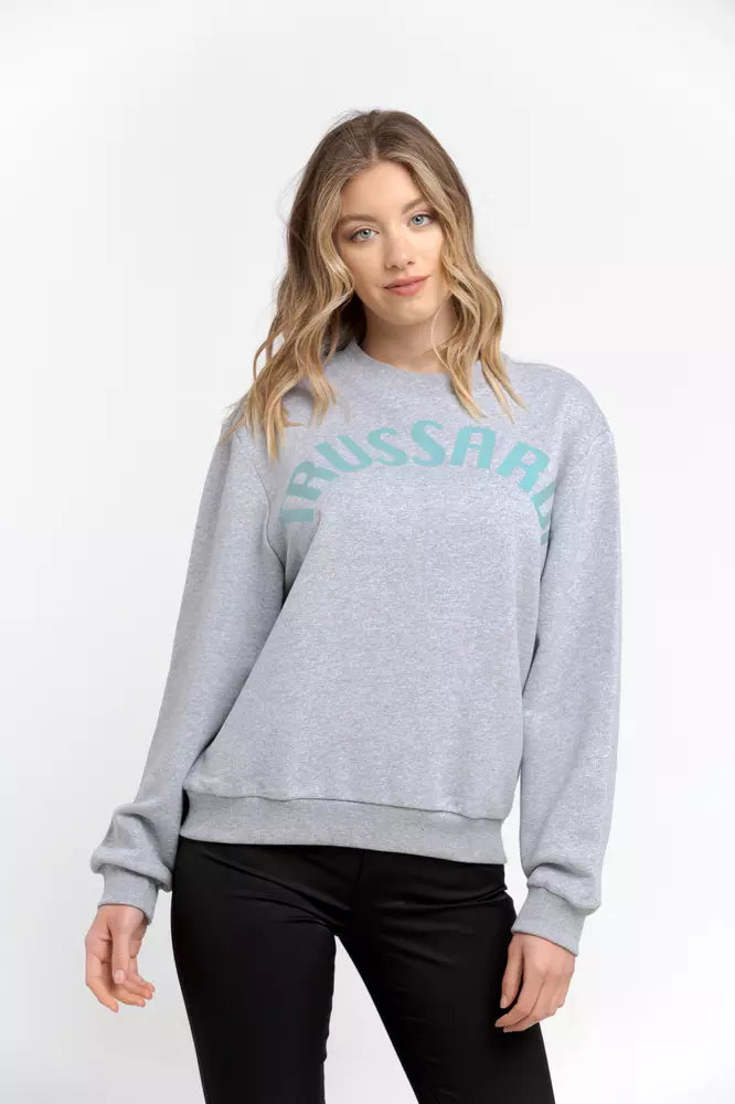 Sweat-shirt Femme Trussardi en Coton Gris