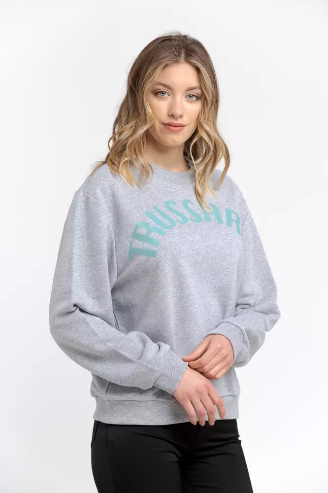 Sweat-shirt Femme Trussardi en Coton Gris