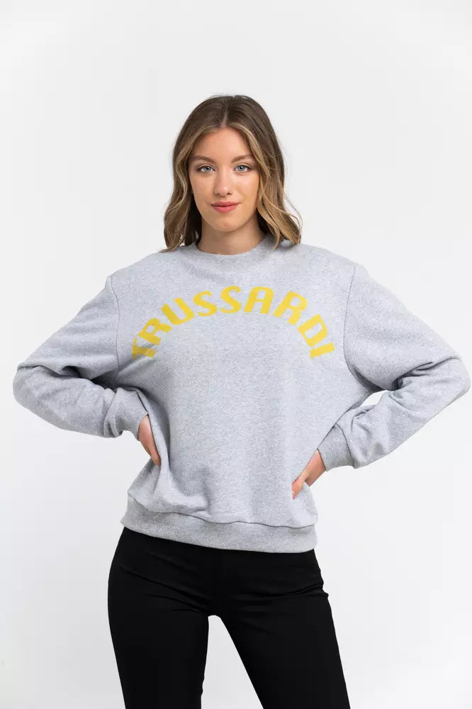 Sweat-shirt Femme Trussardi en Coton Gris
