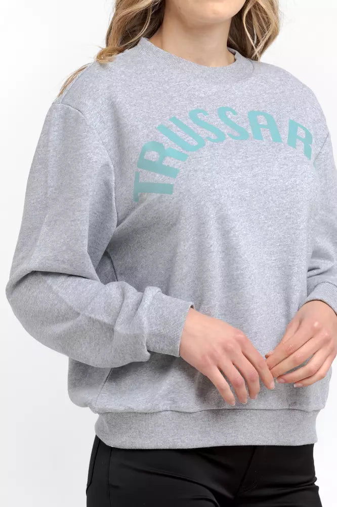 Sweat-shirt Femme Trussardi en Coton Gris