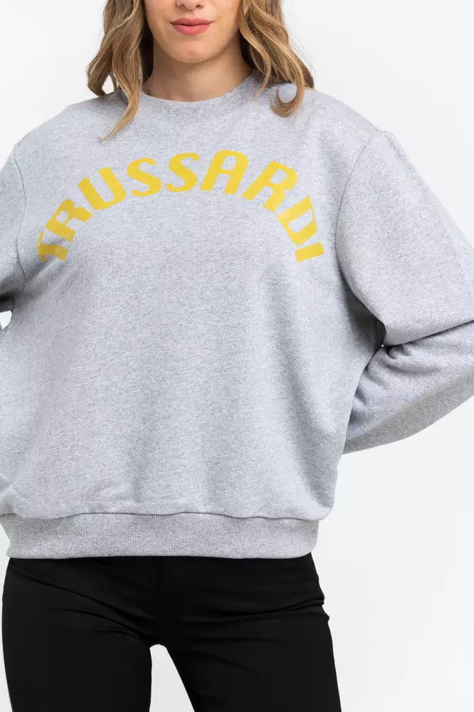 Sweat-shirt Femme Trussardi en Coton Gris