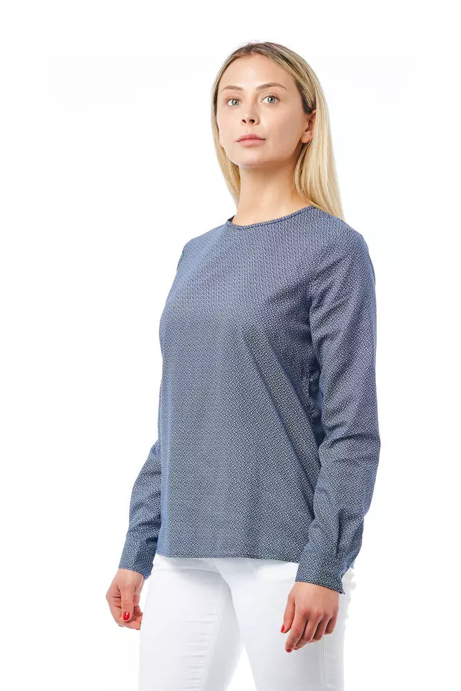 Bagutta Blaue Baumwollbluse für Damen