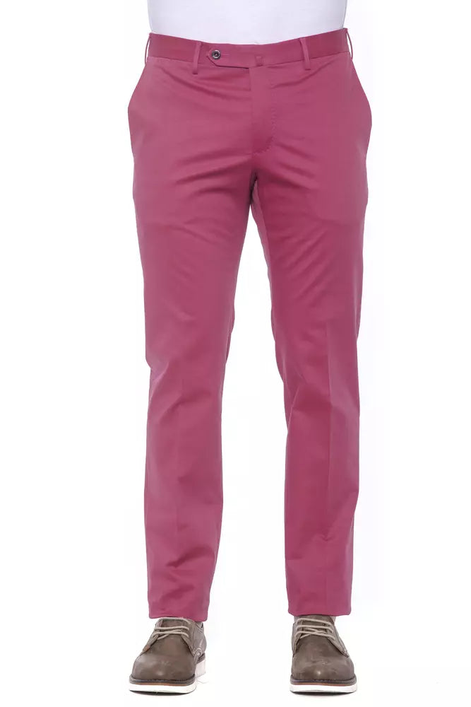 Pantalon en coton fuchsia PT Torino pour homme
