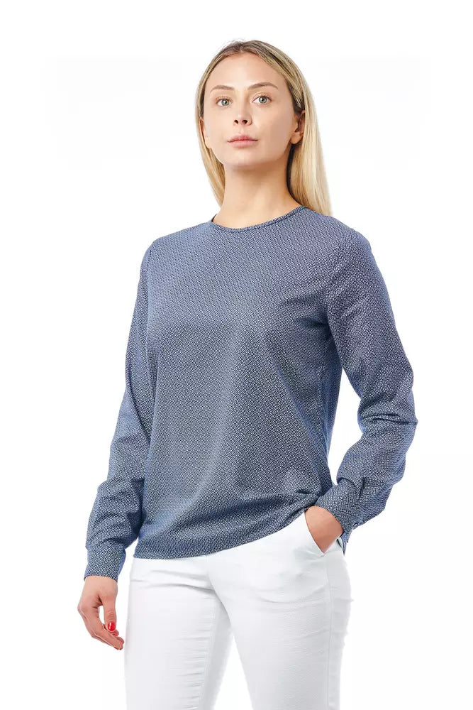 Bagutta Blaue Baumwollbluse für Damen