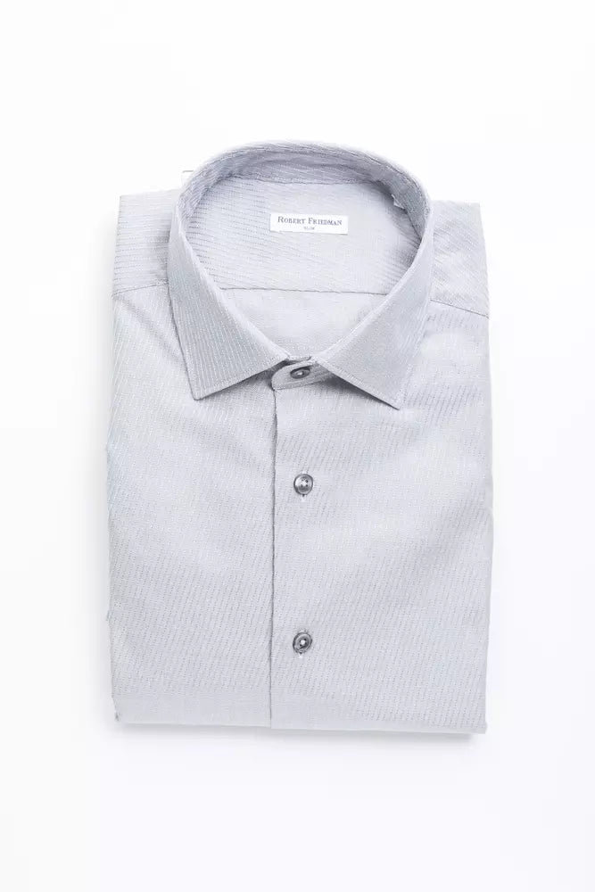 Chemise en coton beige pour homme Robert Friedman