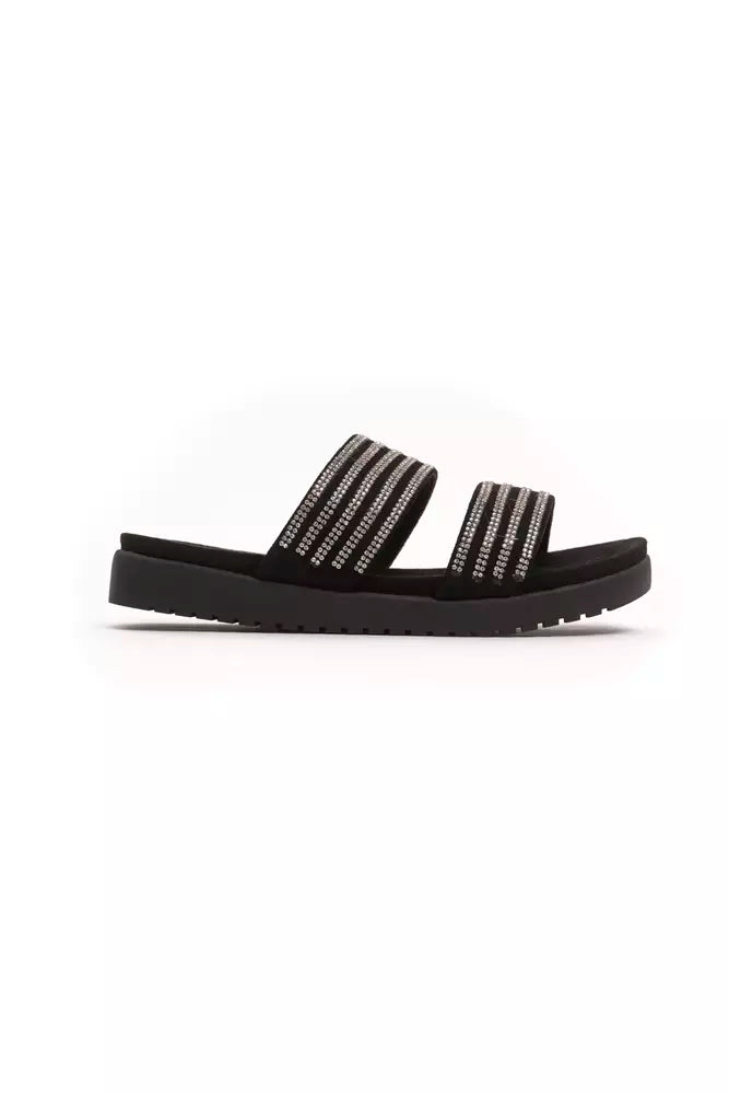 Péché Originel Damen-Sandale aus silbernem Textil