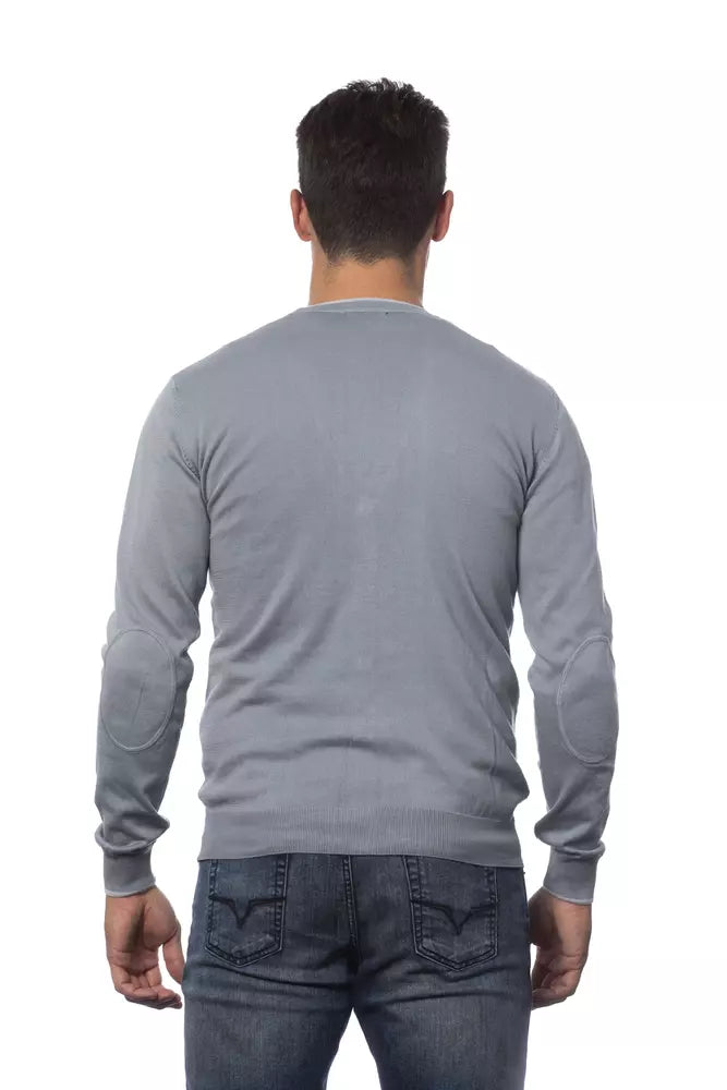 Verri Graue Herren-Strickjacke aus Baumwolle