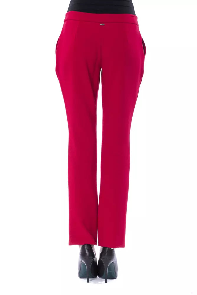 Pantalon femme en polyester fuchsia BYBLOS