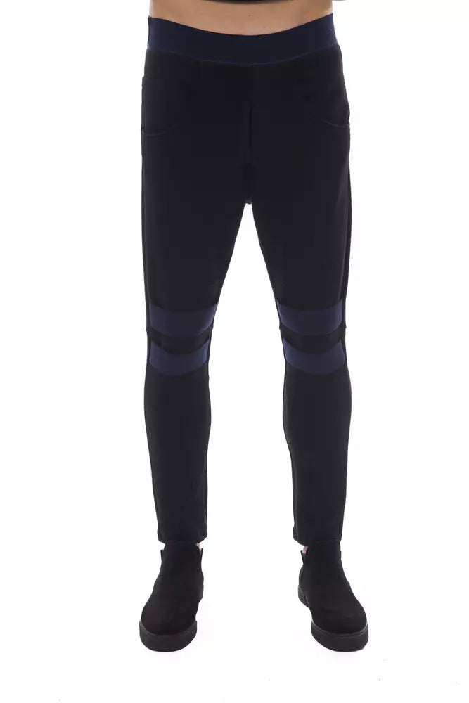 Pantalon homme noir en viscose Nicolo Tonetto