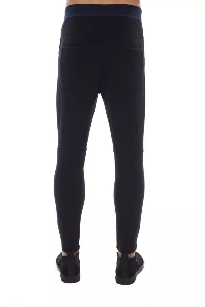 Pantalon homme noir en viscose Nicolo Tonetto