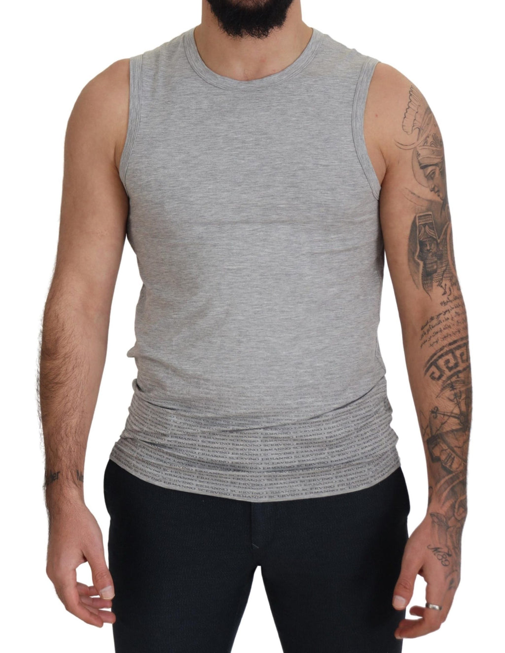T-shirt sans manches gris pour homme Ermanno Scervino