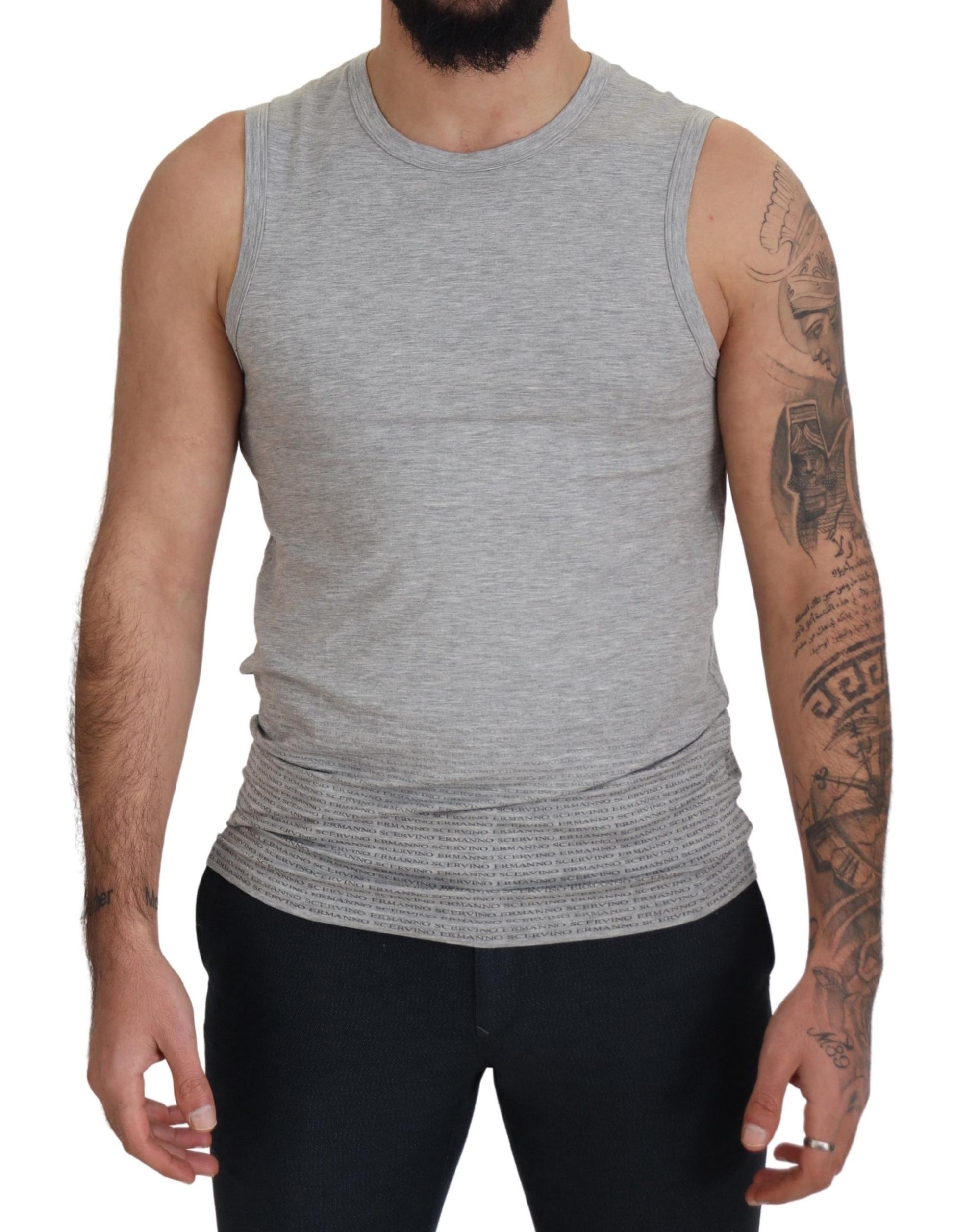 T-shirt sans manches gris pour homme Ermanno Scervino