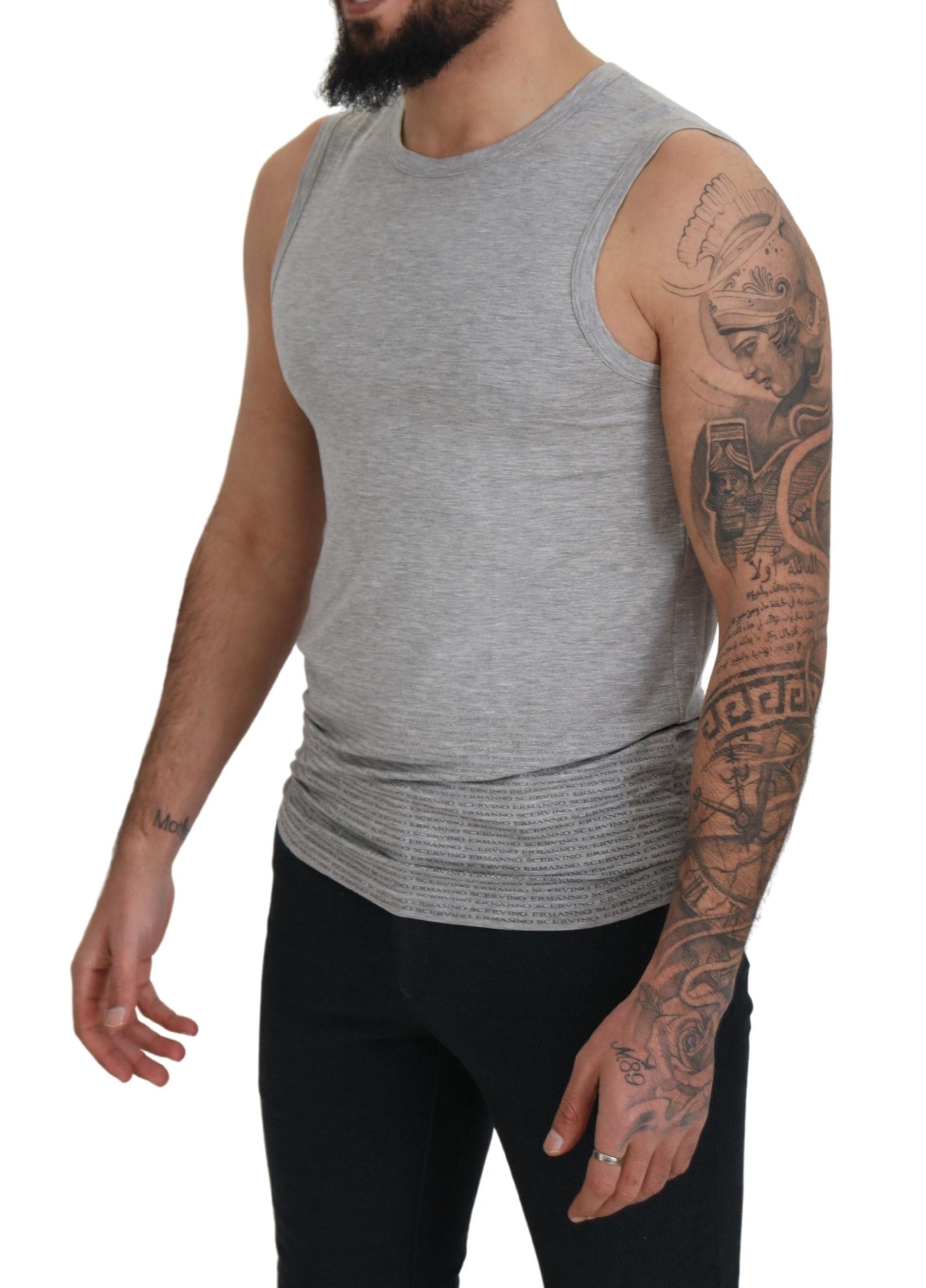 T-shirt sans manches gris pour homme Ermanno Scervino