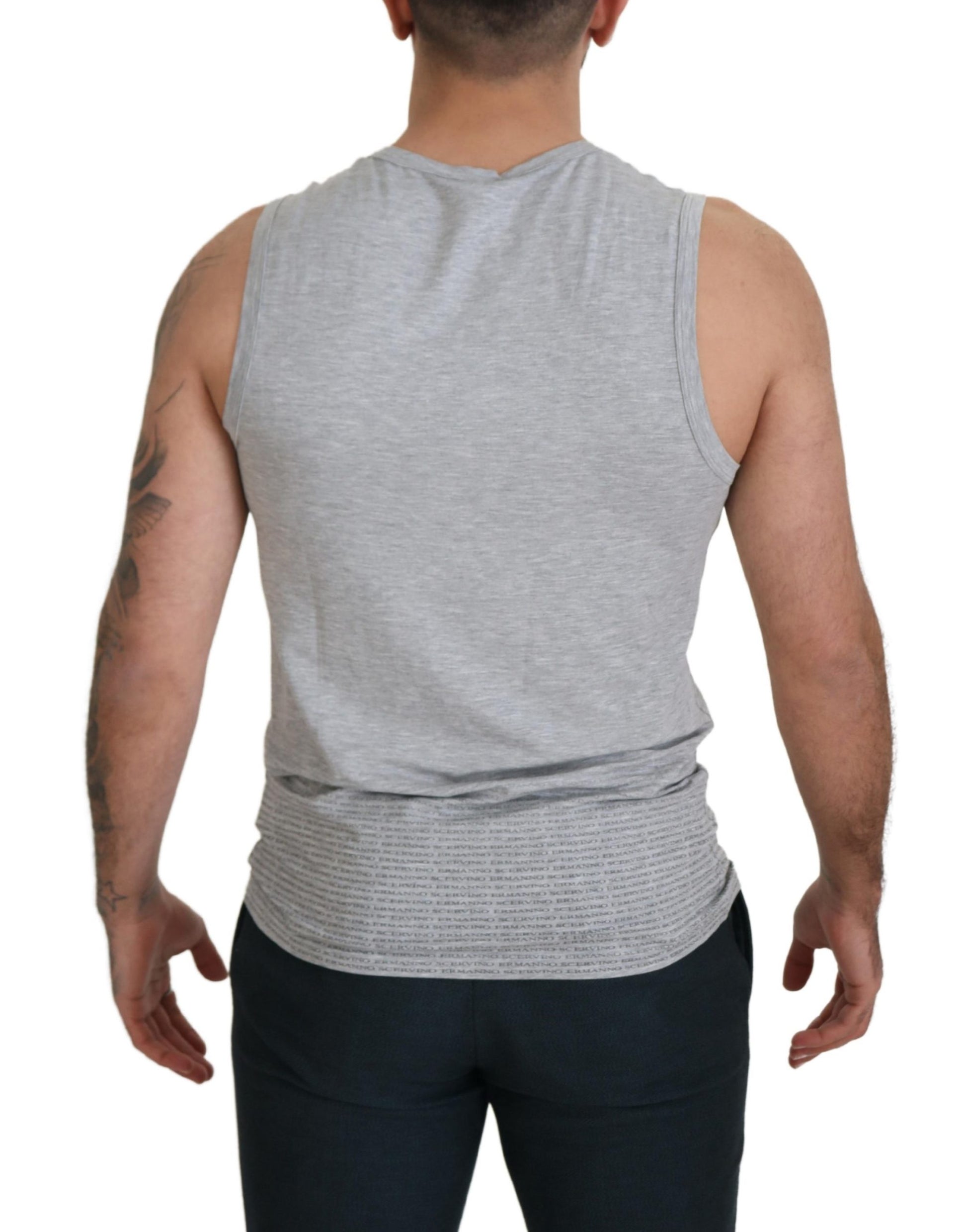 T-shirt sans manches gris pour homme Ermanno Scervino
