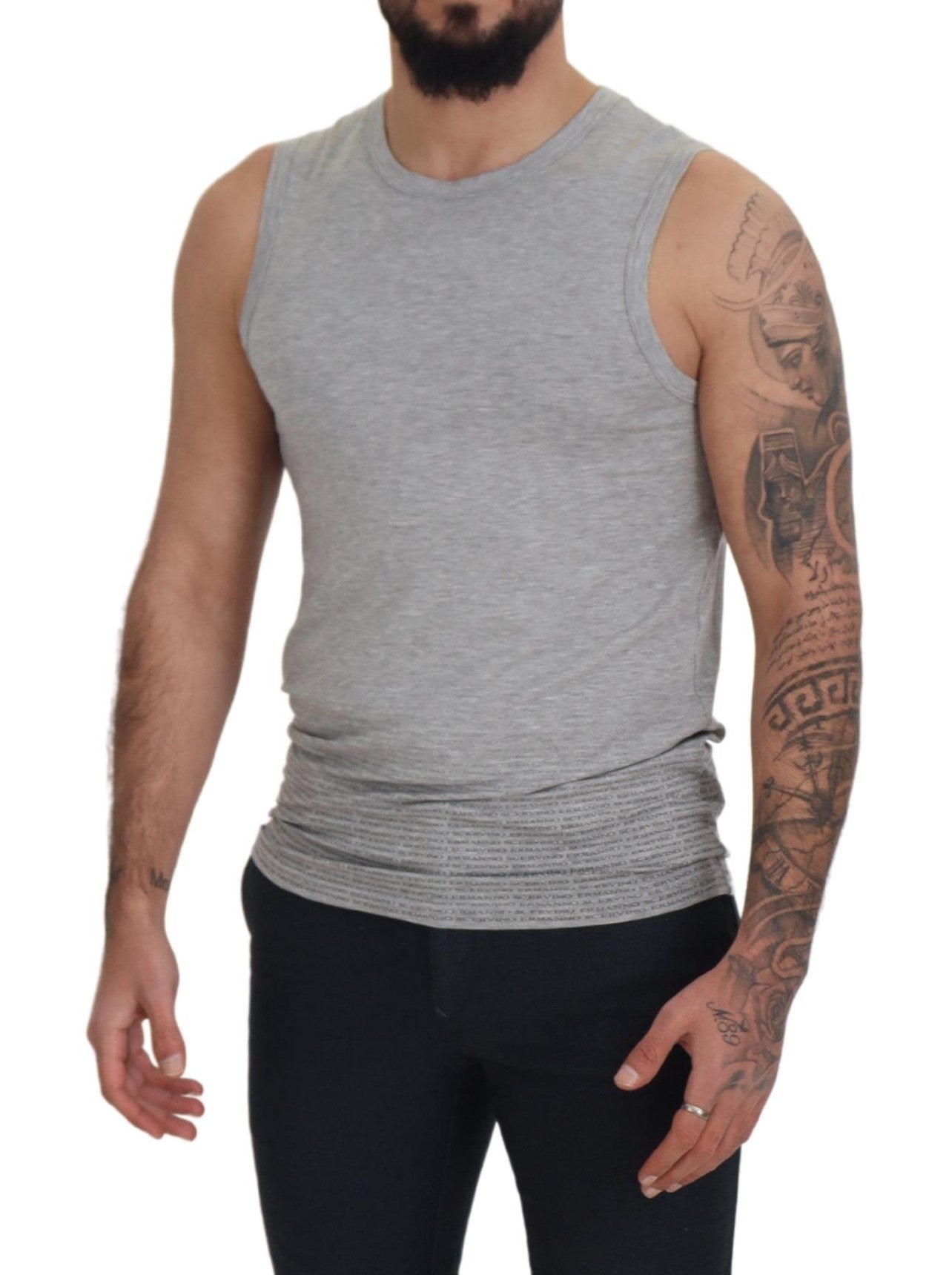 T-shirt sans manches gris pour homme Ermanno Scervino