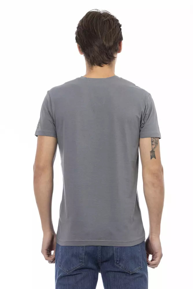 T-shirt homme en coton gris Trussardi Action