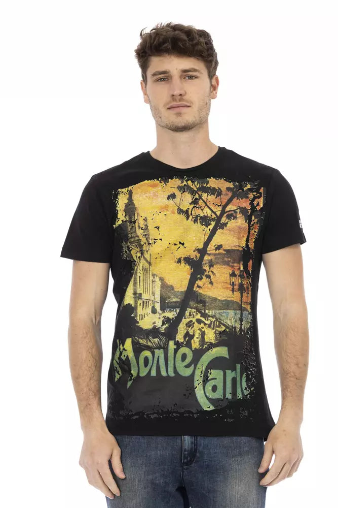 T-shirt Homme Trussardi Action en Coton Noir