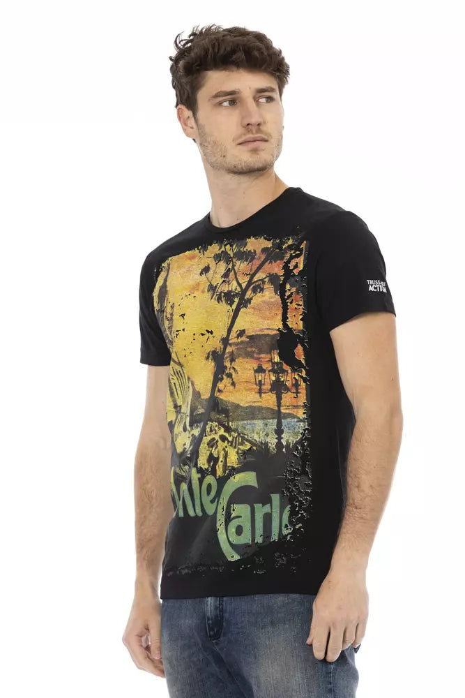 T-shirt Homme Trussardi Action en Coton Noir