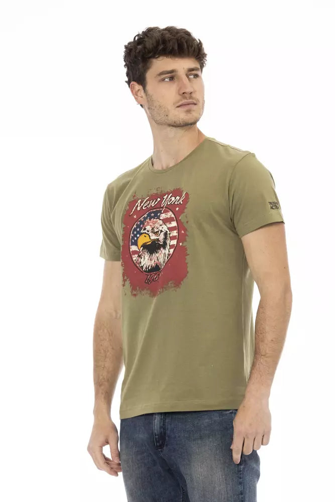 T-Shirt Trussardi Action en Coton Vert pour Homme