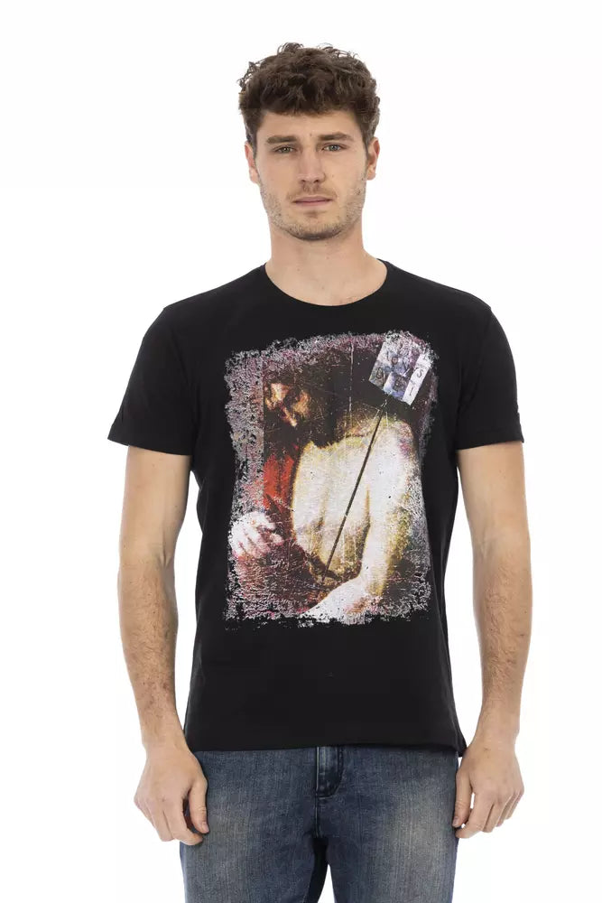 Trussardi Action Black Cotton Men's T-Shirt