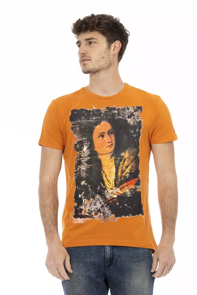 T-shirt en coton orange pour homme Trussardi Action