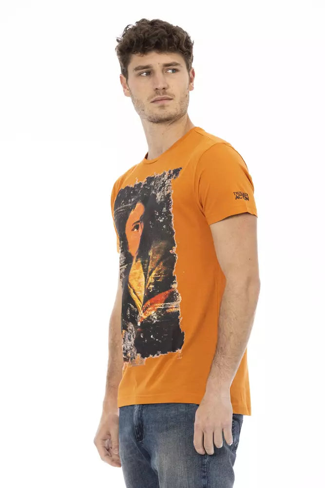 T-shirt en coton orange pour homme Trussardi Action