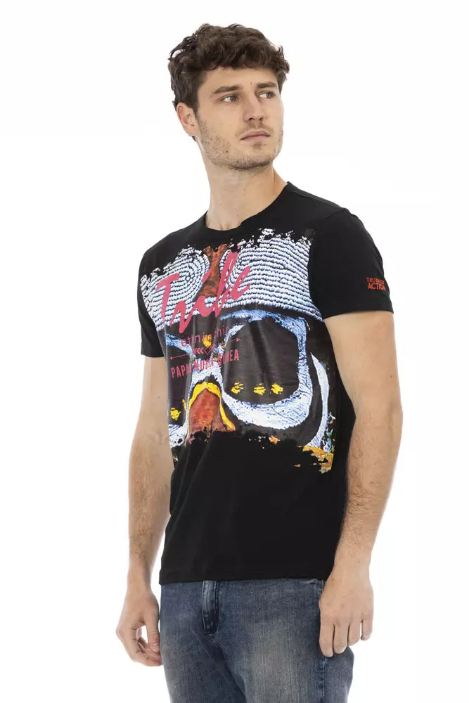 T-shirt Homme Trussardi Action en Coton Noir