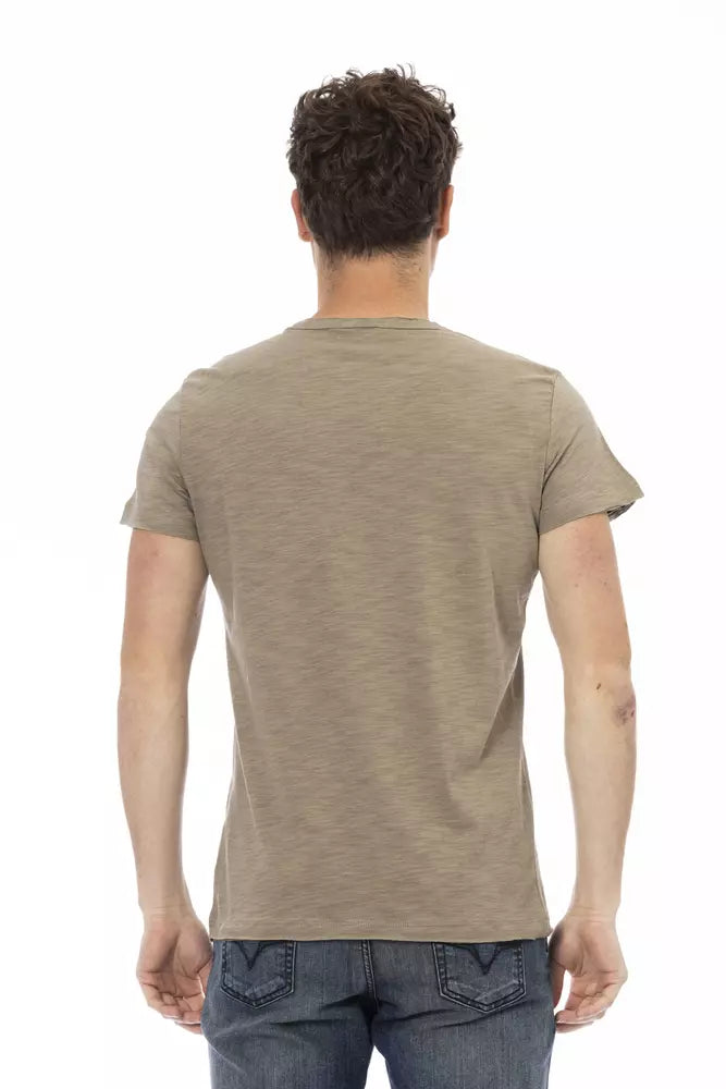 T-shirt homme en coton vert Trussardi Action