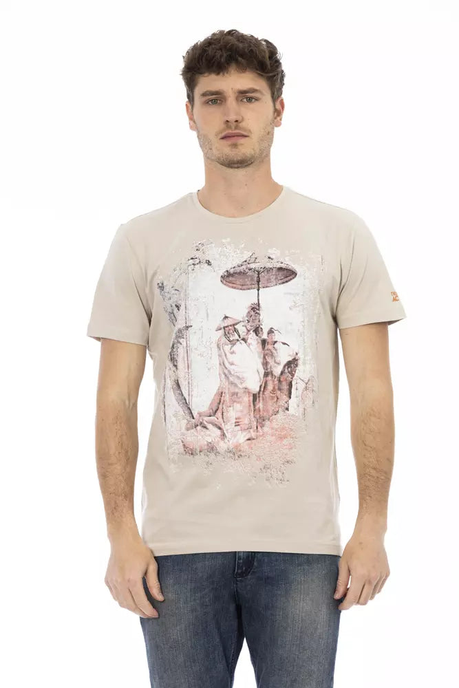 T-shirt pour homme en coton beige Trussardi Action