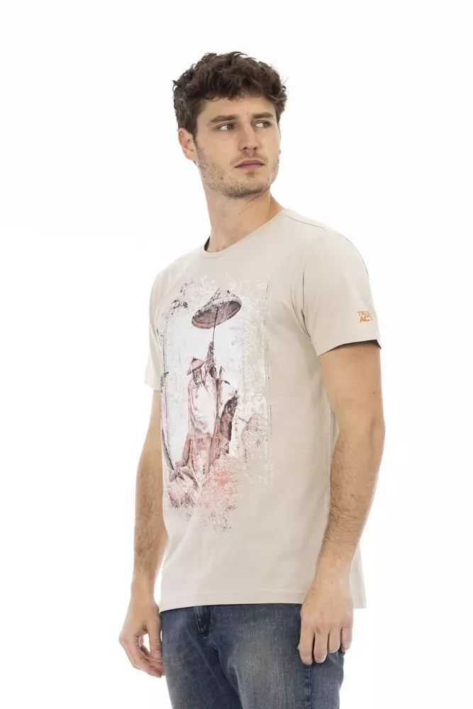T-shirt pour homme en coton beige Trussardi Action