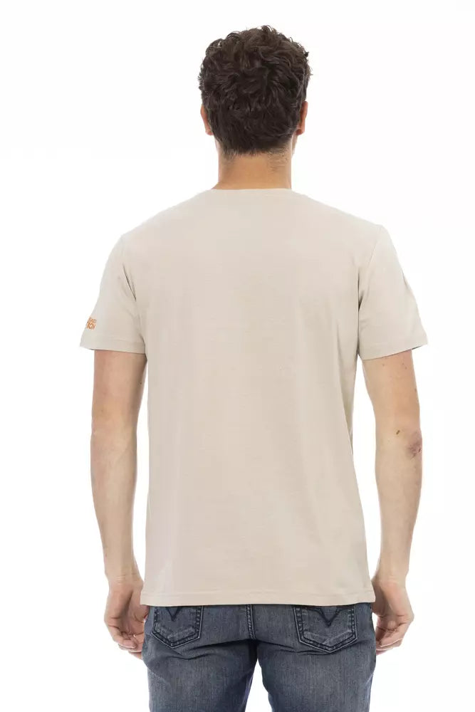 T-shirt pour homme en coton beige Trussardi Action