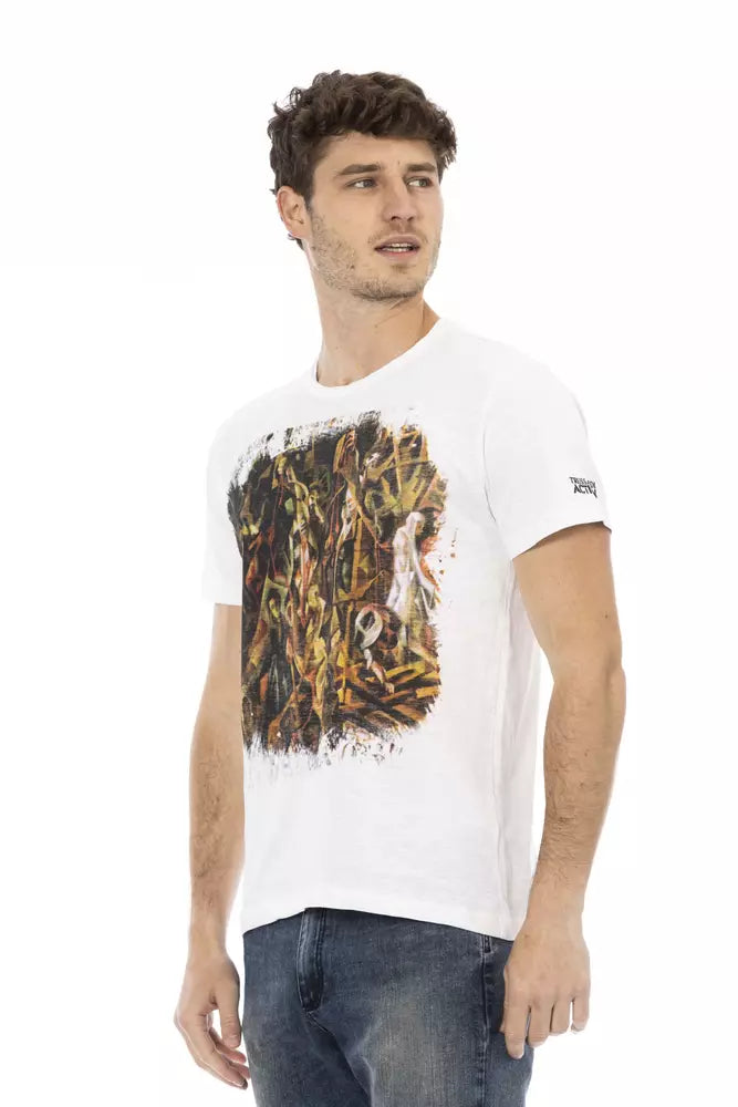 T-shirt Trussardi Action en coton blanc pour homme