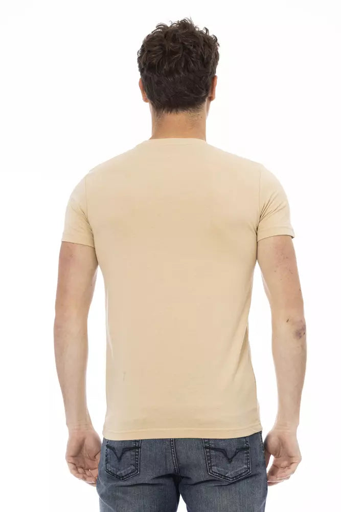T-shirt pour homme en coton beige Trussardi Action
