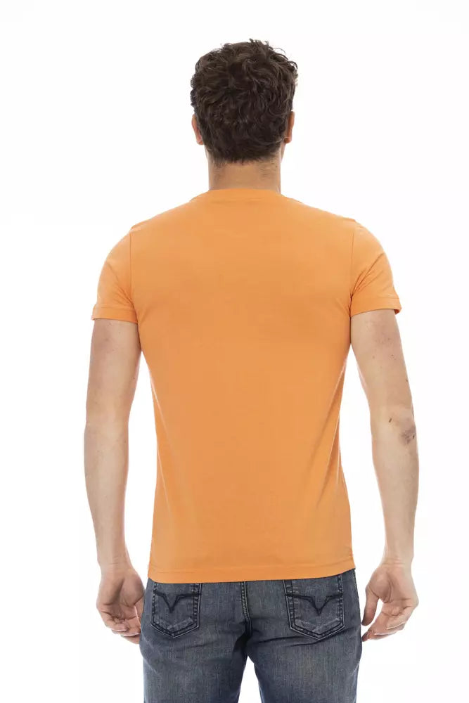 T-shirt orange en coton Trussardi Action pour homme