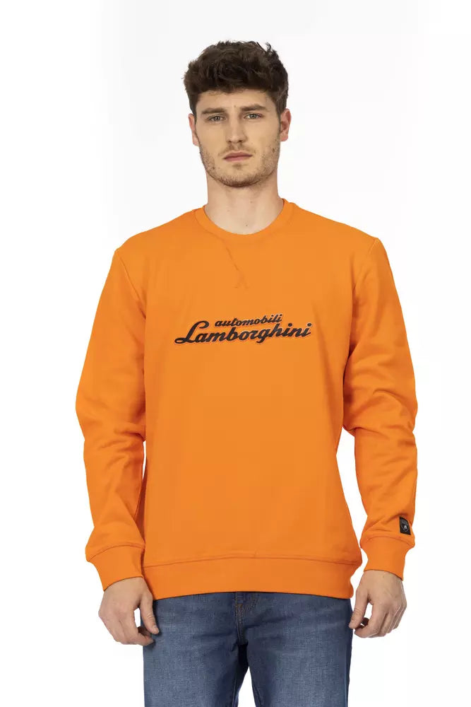 Pull homme en coton orange Automobili Lamborghini