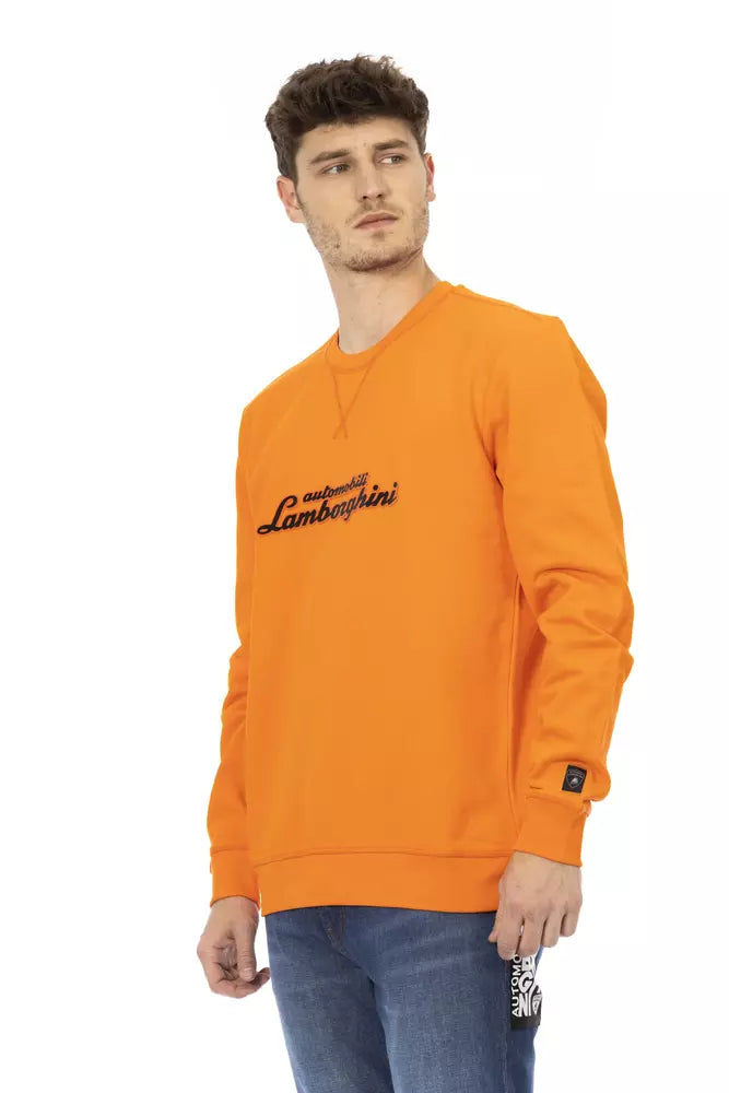 Pull homme en coton orange Automobili Lamborghini