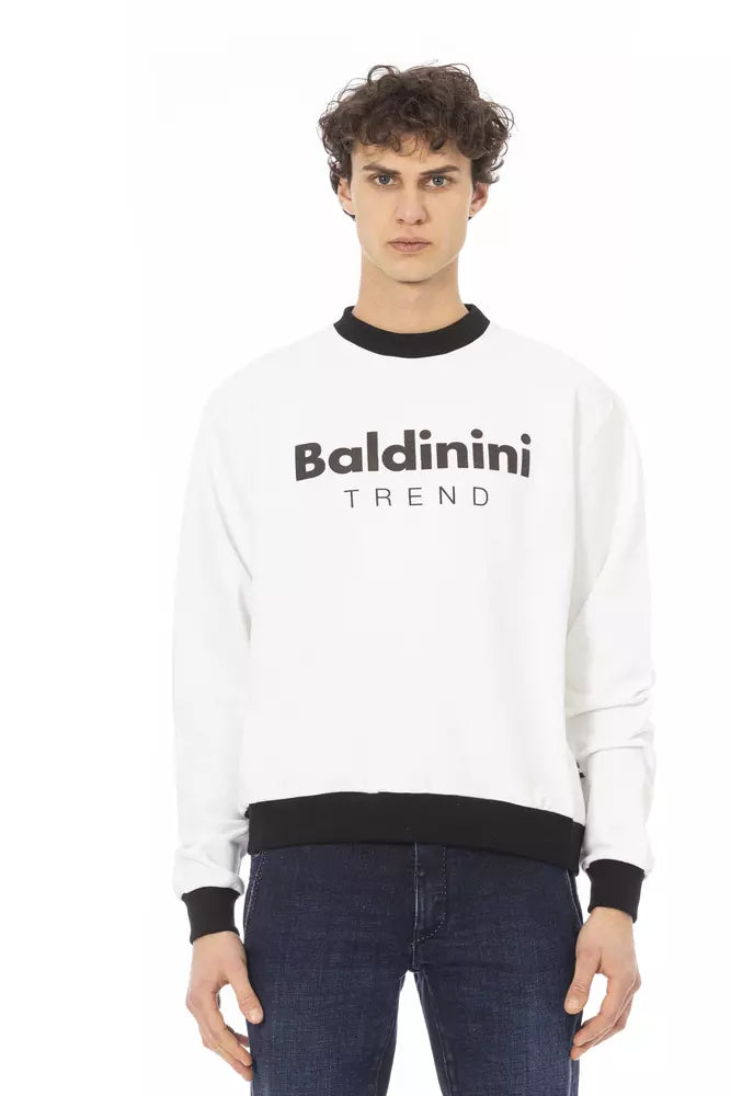 Pull Baldinini Trend en coton blanc pour homme