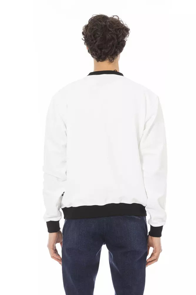 Pull Baldinini Trend en coton blanc pour homme