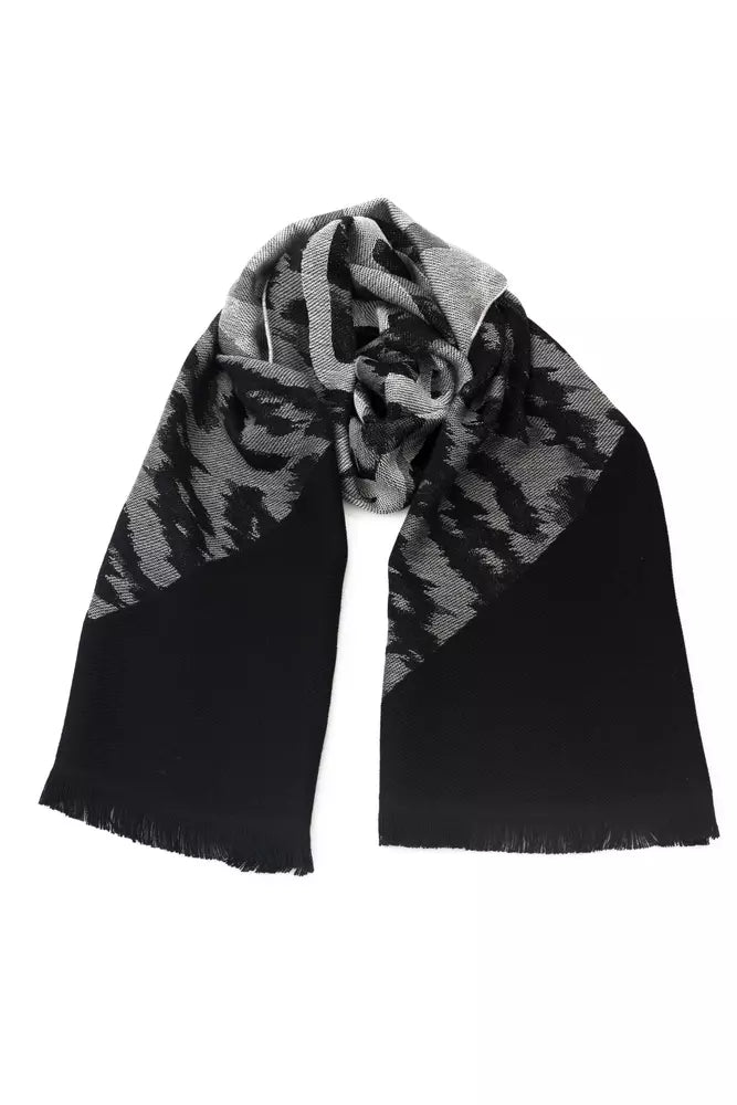 Écharpe homme Cavalli Class en laine grise