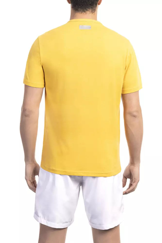 T-shirt jaune en coton pour homme Bikkembergs